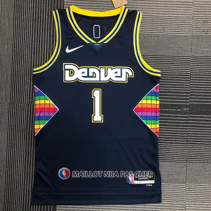 Maillot Denver Nuggets Michael Porter JR. NO 1 Ville 2021-22 Bleu